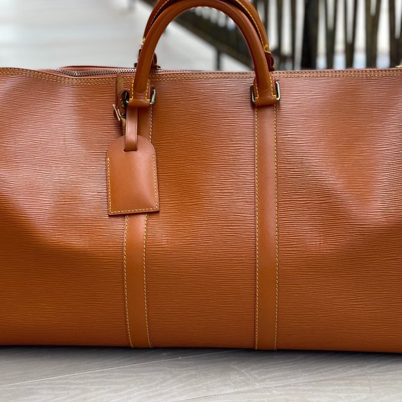 Louis Vuitton LV Boston Bag Keepall 50 Light Brown Epi - Picture 8 of 16